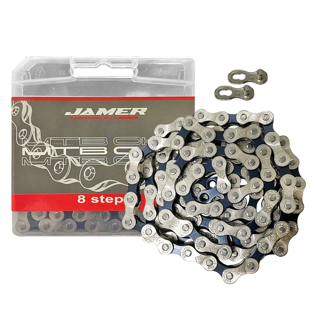 CADENA PARA BICICLETA MTB 6, 7 & 8 PASOS 118 ESLABONES by JAMER